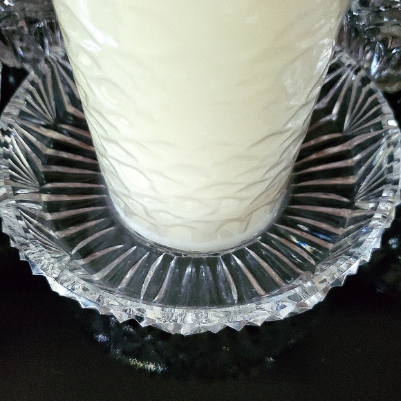 5pc "Prism" Crystal (4) Votive Holders & (1) 6" Crystal Bowl/Pillar🕯 Holder - Picture 9 of 12